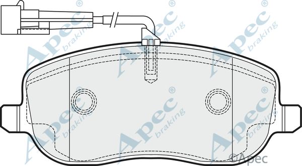 APEC BRAKING Комплект тормозных колодок, дисковый тормоз PAD1500